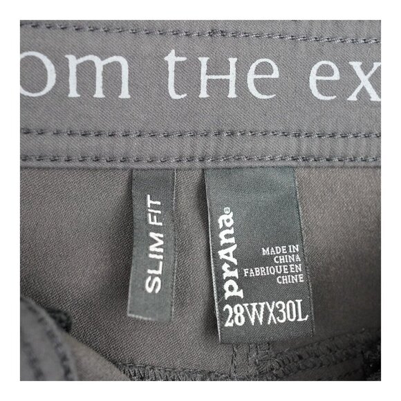 prAna Brion Pant Mens 28Wx25.5L Gray Straight Leg Nylon Stretch Outdoor - Picture 7 of 8